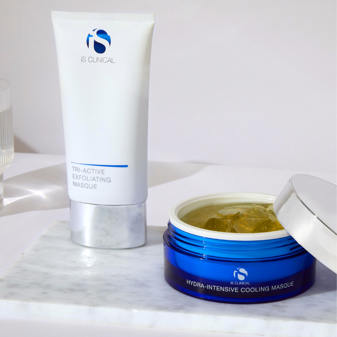 is clinical tri-active exfoliating masque und hydra-intensive cooling mask